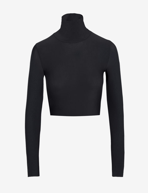 Butter Long Sleeve Cropped Turtleneck Commando® - Main Image